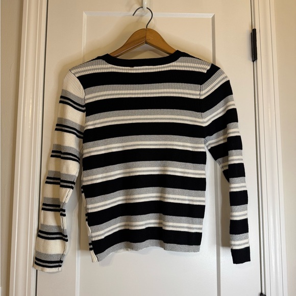 Circus NY Ribbed Crew Neck Metallic Sweater, NWT - Picture 3 of 4